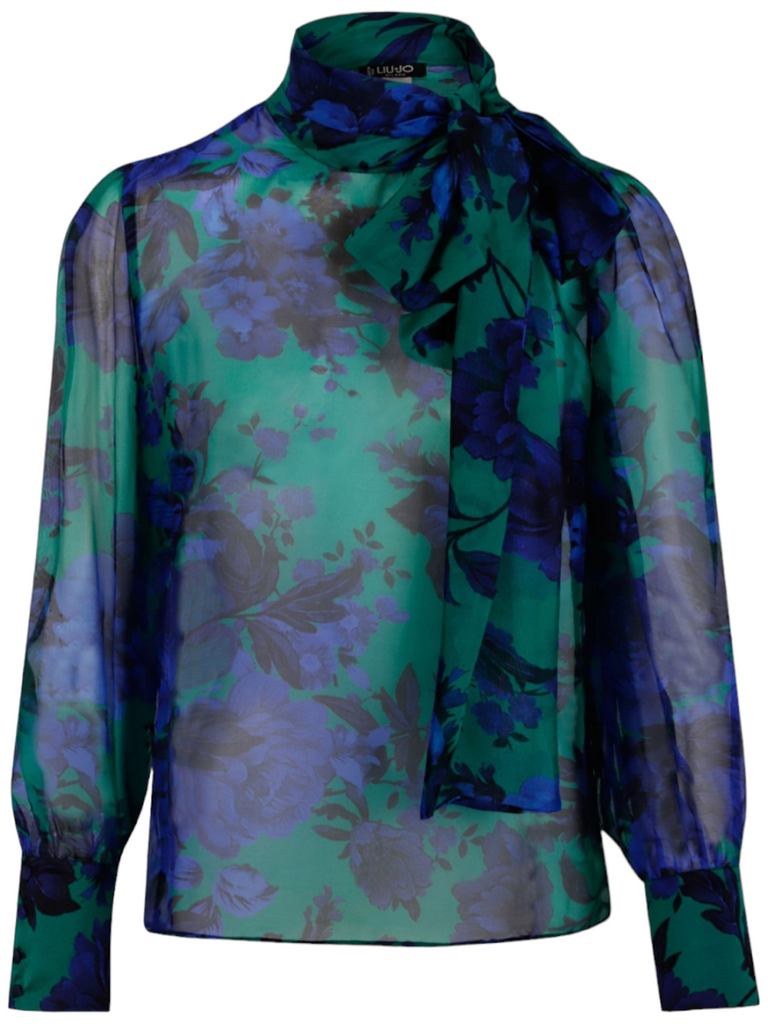 Blusa floreale in misto seta-Liu-Jo-Camicie-Vittorio Citro Boutique