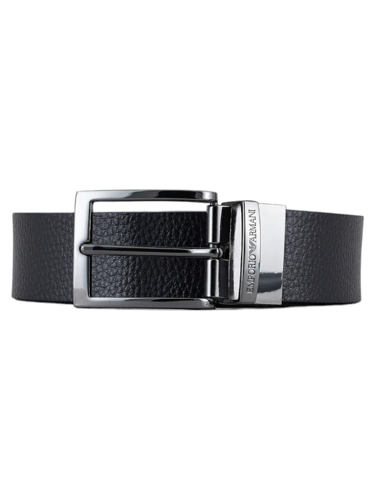 Cintura reversibile in pelle stampa palmellata-Emporio Armani-Cinture-Vittorio Citro Boutique