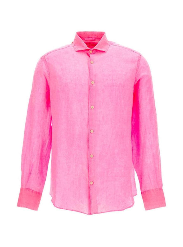 Camicia uomo in lino rosa fluo - Vittorio Citro Boutique