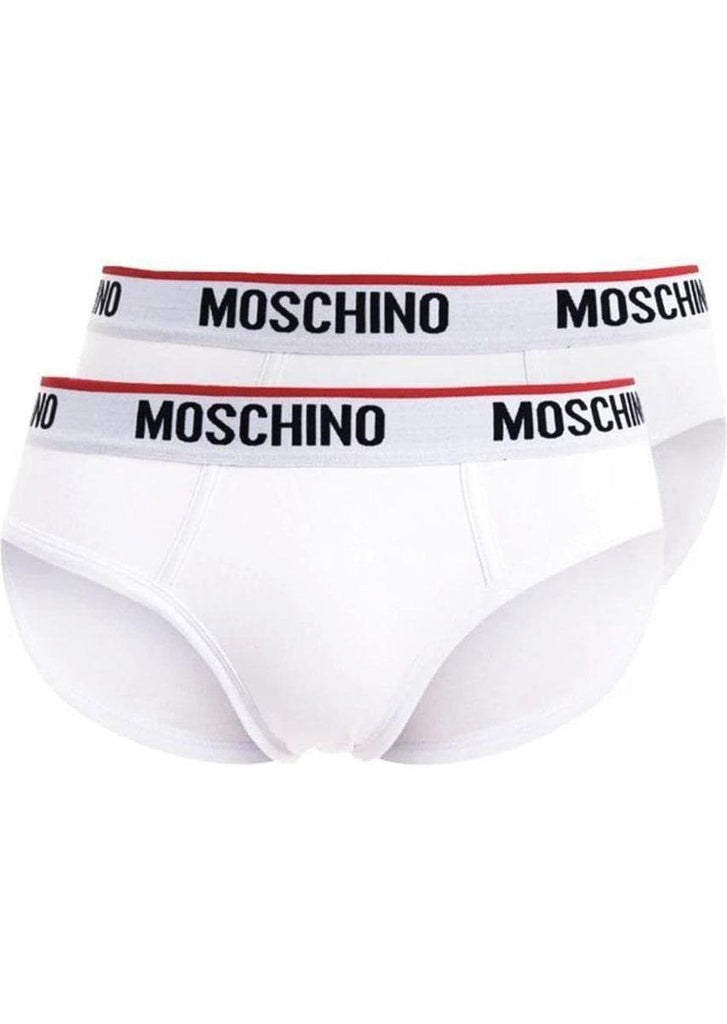 MOSCHINO - Set di 2 slip in jersey di cotone con logo - Vittorio Citro Boutique
