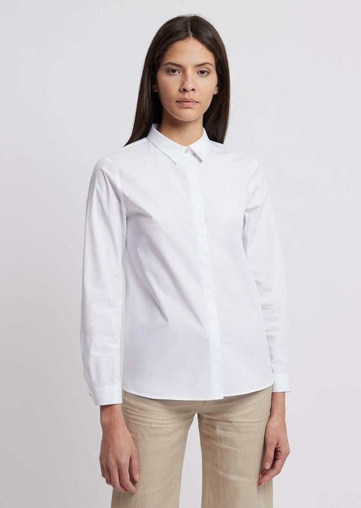 EMPORIO ARMANI - Camicia in seta crepe de chine con bottoni nascosti - Vittorio Citro Boutique