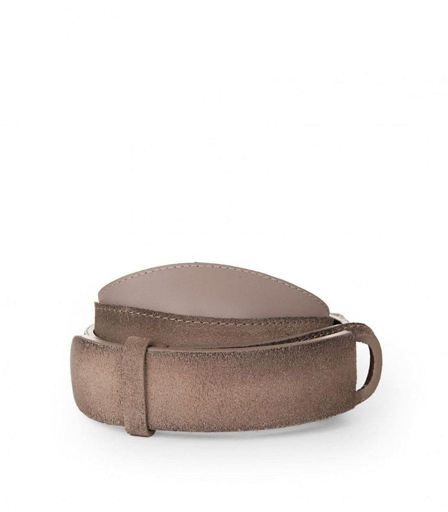 ORCIANI - Cintura nobuckle cloudy in camoscio e pelle - Vittorio Citro Boutique