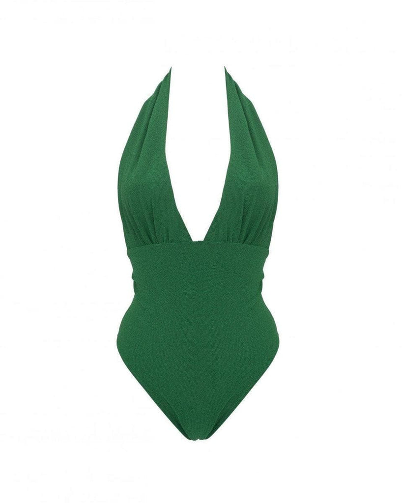 MC2 SAINT BARTH - Costume da bagno intero verde glitter - Vittorio Citro Boutique