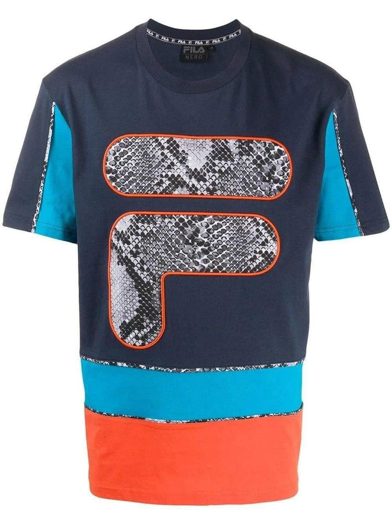 FILA - T-shirt con logo stampato in pelle di serpente - Vittorio Citro Boutique