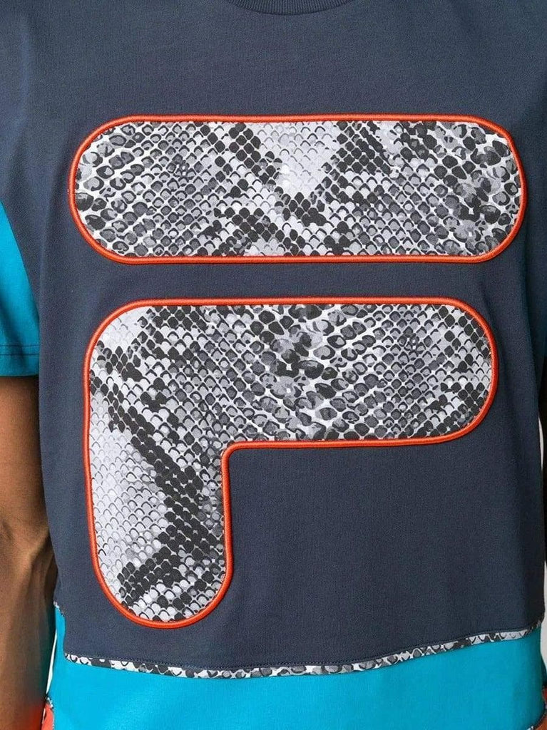 FILA - T-shirt con logo stampato in pelle di serpente - Vittorio Citro Boutique