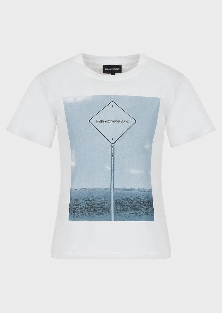 EMPORIO ARMANI - T-shirt in jersey stampa fotografica - Vittorio Citro Boutique